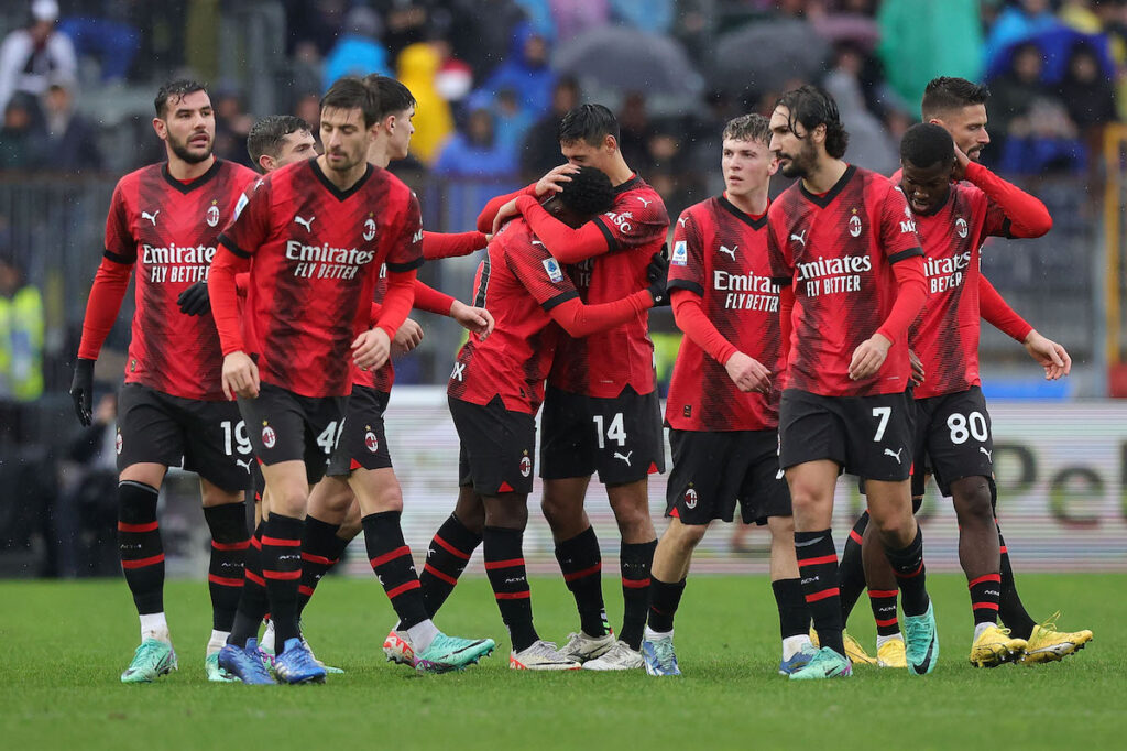 AC Milan Predicted Lineup vs Verona. Image Credits:- Sky Sports Italia.