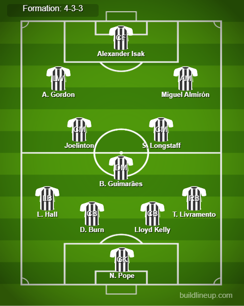 Bournemouth vs Newcastle Predicted Lineups. Image Credits:- Buildlineup.com.