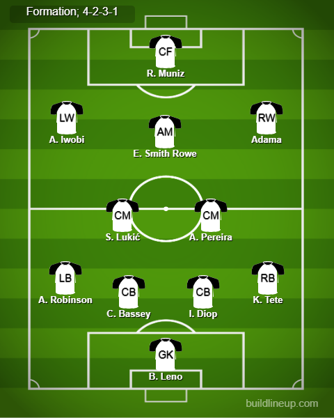 Fulham vs Newcastle Predicted Lineups. Image Credits:- Buildlineup.com.